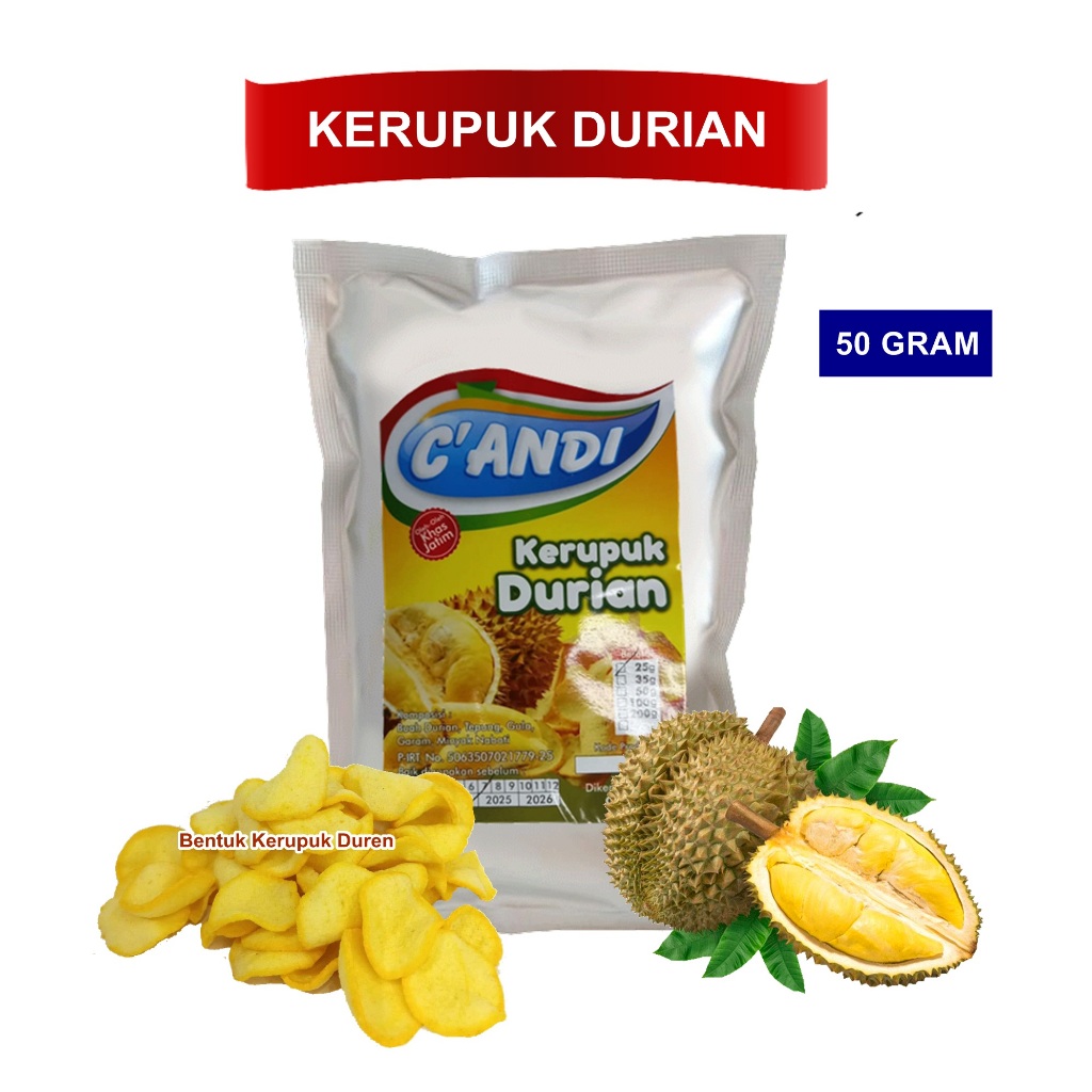 

KERUPUK BUAH DURIAN 50 GRAM MAKANAN DIET SEHAT | VEGETARIAN | VEGAN