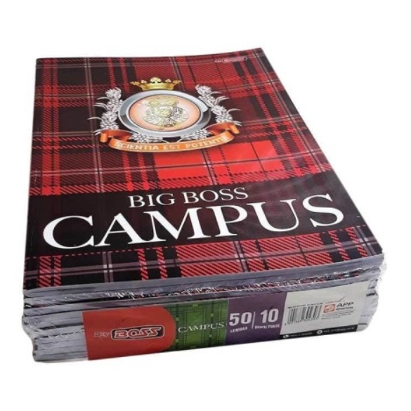 

BUKU TULIS CAMPUS 5 Lembar Isi 1 BUKU CAMPUS BOXY PANJANG BIG BOSS KODE P2G5