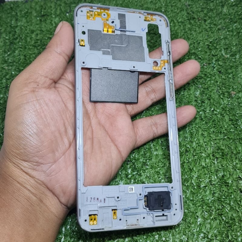 Original Tutup Mesin Samsung A50s A507 - Tulangan / Bezel - Nfc - Buzzer Musik - Ori Copotan / Cabut