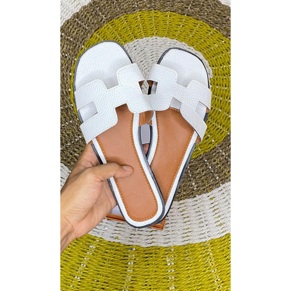 KODE G42F Sandal wanita kulit jeruk free box original premium  Sandal perempuan dewasa kekinian impo