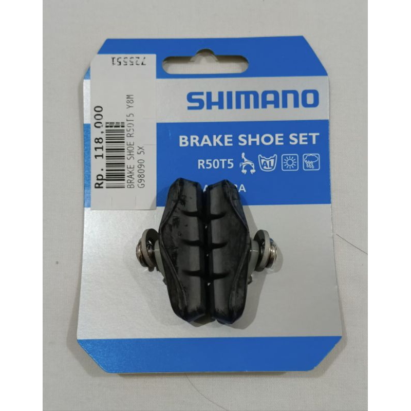 BRAKE SHOES KARET REM SEPEDA SHIMANO ROADBIKE TIAGRA SORA R50T5