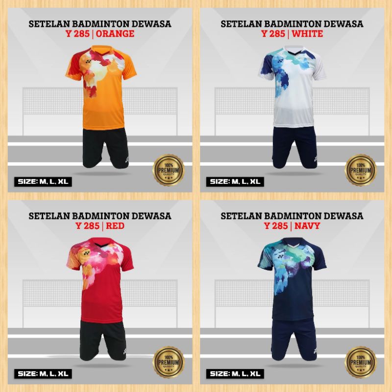Setelan baju badminton pria Y285/setelan baju bulutangkis terbaru