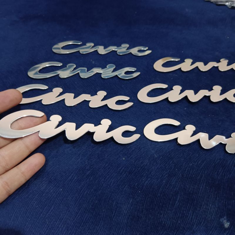 Emblem mobil Civic custom stainless