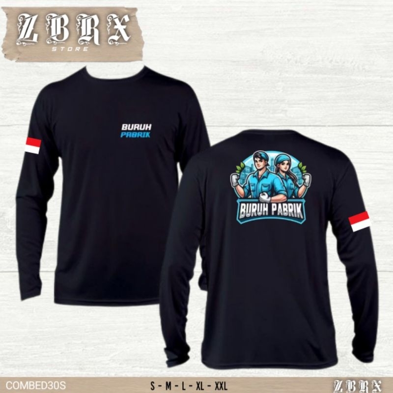 KAOS LENGAN PANJANG BURUH PABRIK INDONESIA