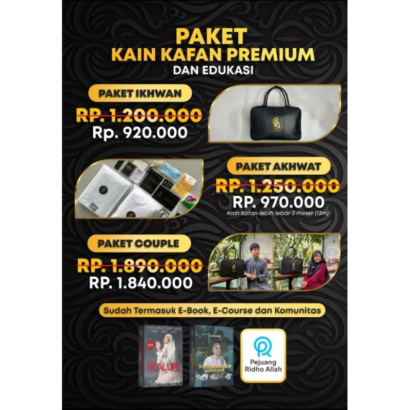 BAJU TERAKHIR KAIN KAFAN PAKET LENGKAP KAIN KAFAN