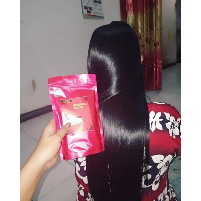 Pelurus Rambut Keratin Smoothing Rambut Permanen Pelembut Step 1 & Step 2 Obat Smoothinng Rambut Oba
