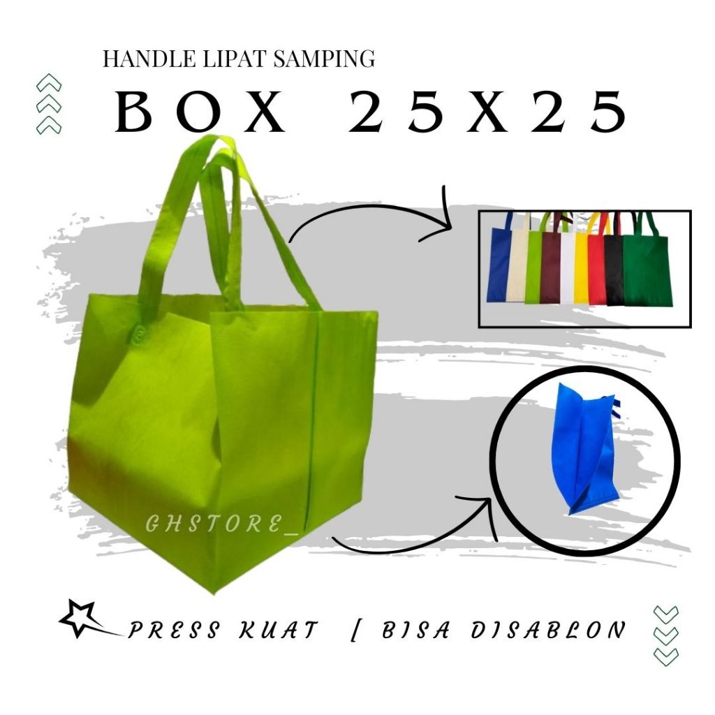 

Tas hajatan spunbond model handle lipat samping box 25