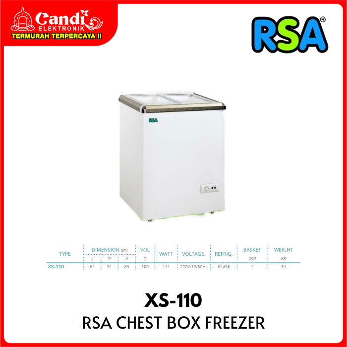 GEA RSA Kulkas Box Freezer XS-110 100 Liter