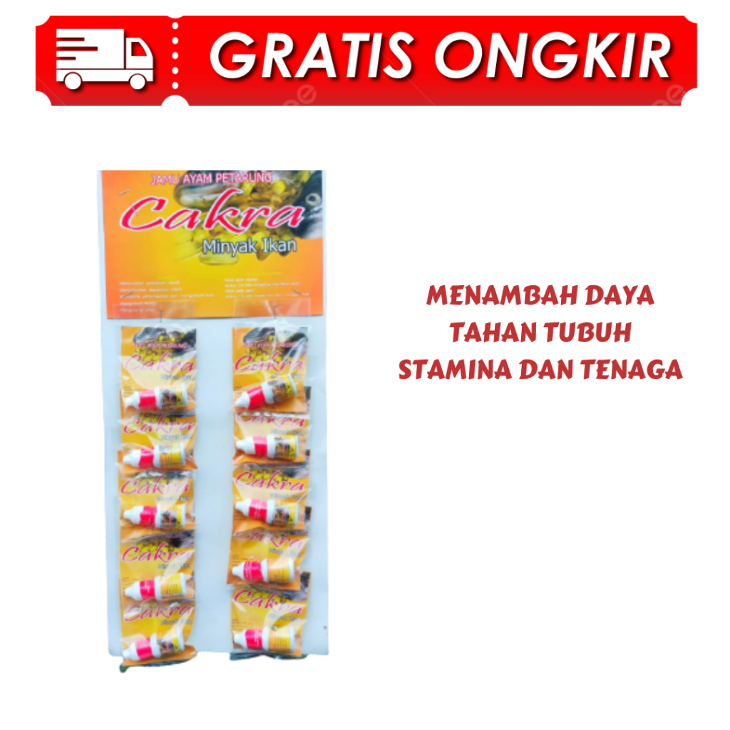 CAKRA MINYAK IKAN 1 RENTENG - multivitamin ayam