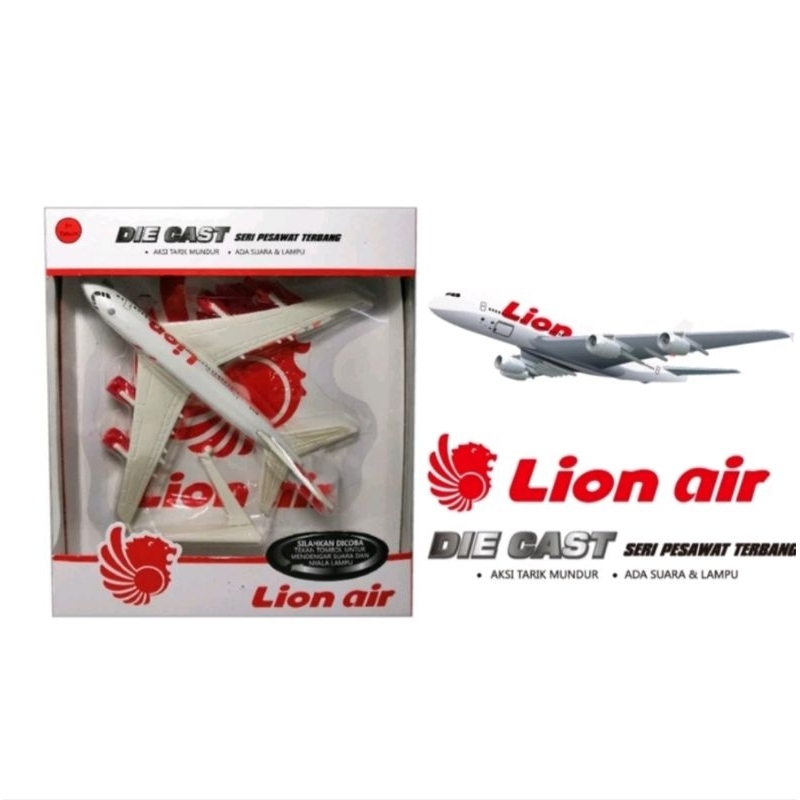 Die Cast Lion Air / Mainan Diecast Pesawat Lion