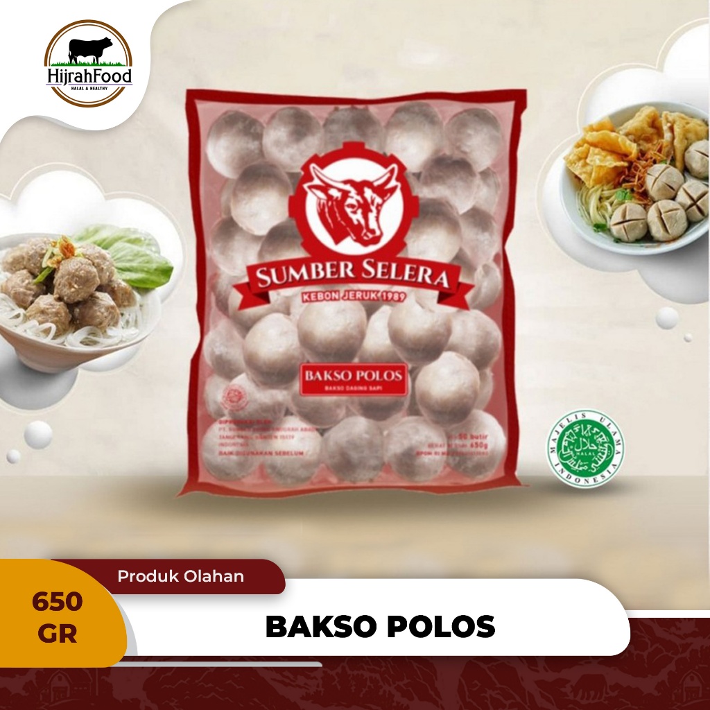 

Sumber Selera Bakso Sapi Polos Reguler Frozen 650 gr