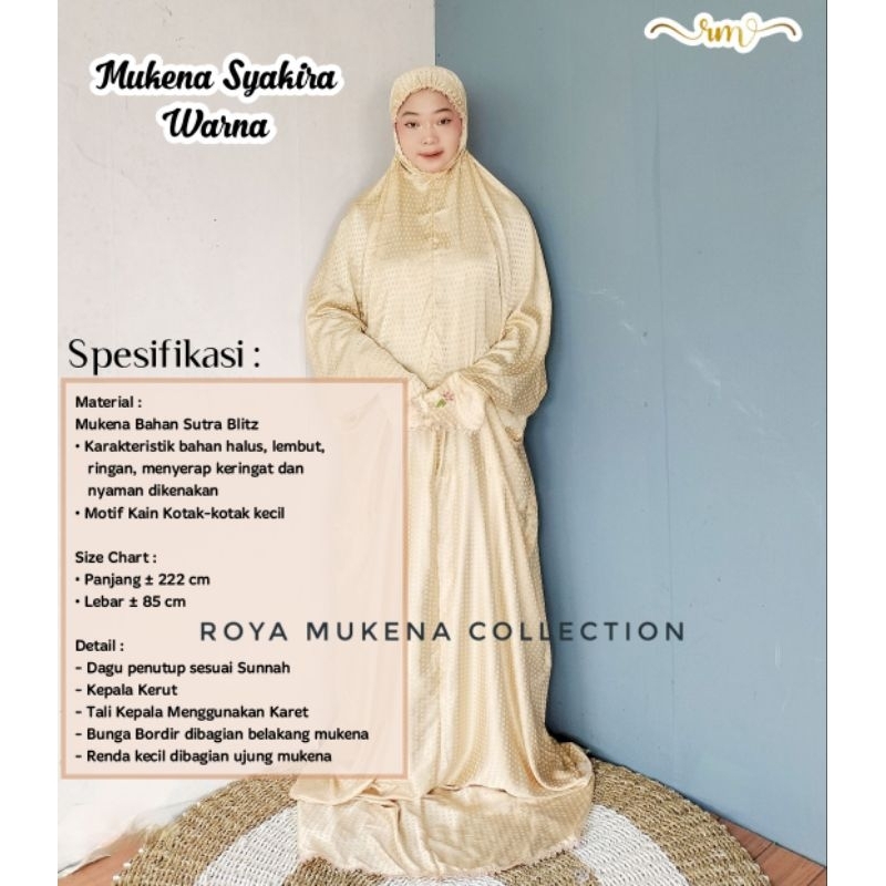 Mukena Dewasa Sutra Blitz Warna Bordir Syikara Terusan