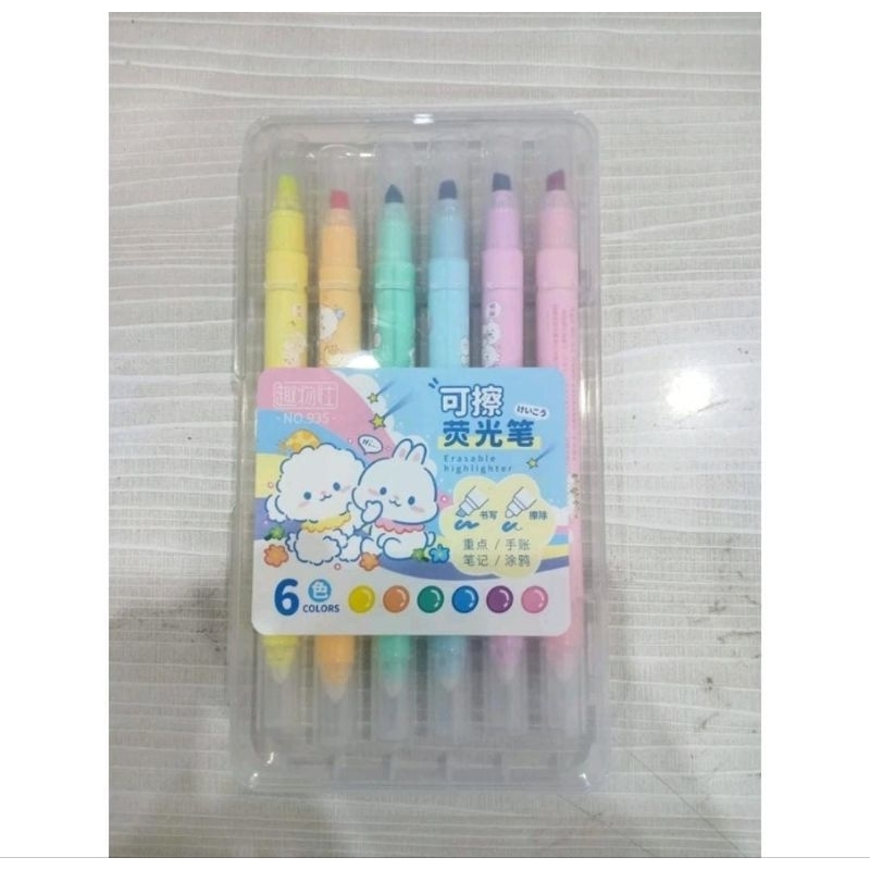 

1 pack isi 6 pcs Stabilo Bisa Dihapus || Stabilo Hapus