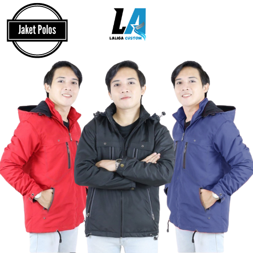 Jaket Parasut Polos Anti Air Waterproof Pria Wanita