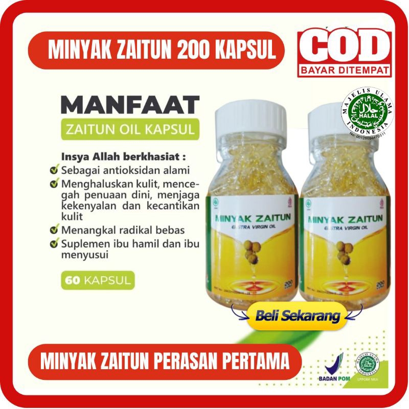 

KAPSUL ZAITUN ISI 200 - MINYAK ZAITUN EXTRA VIRGIN OIL | Extra Virgin Olive Oil Minyak Zaitun Kualitas Premium