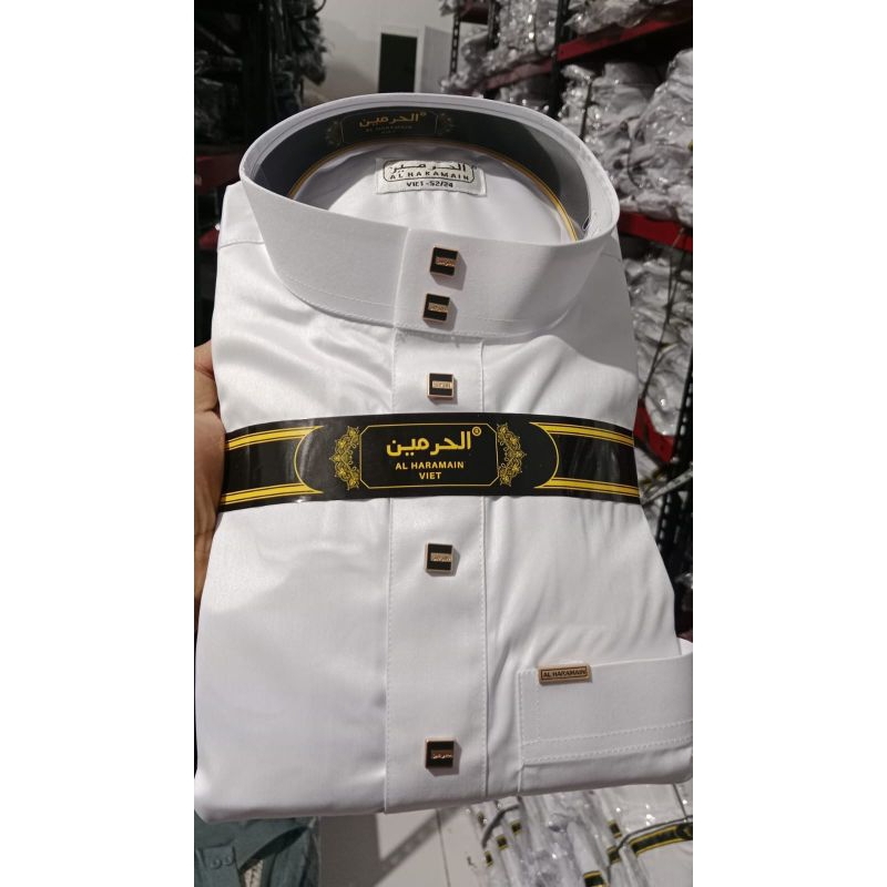 GAMIS AL HARAMAIN / JUBAH DEWASA PRIA PUTIH NON MANSET