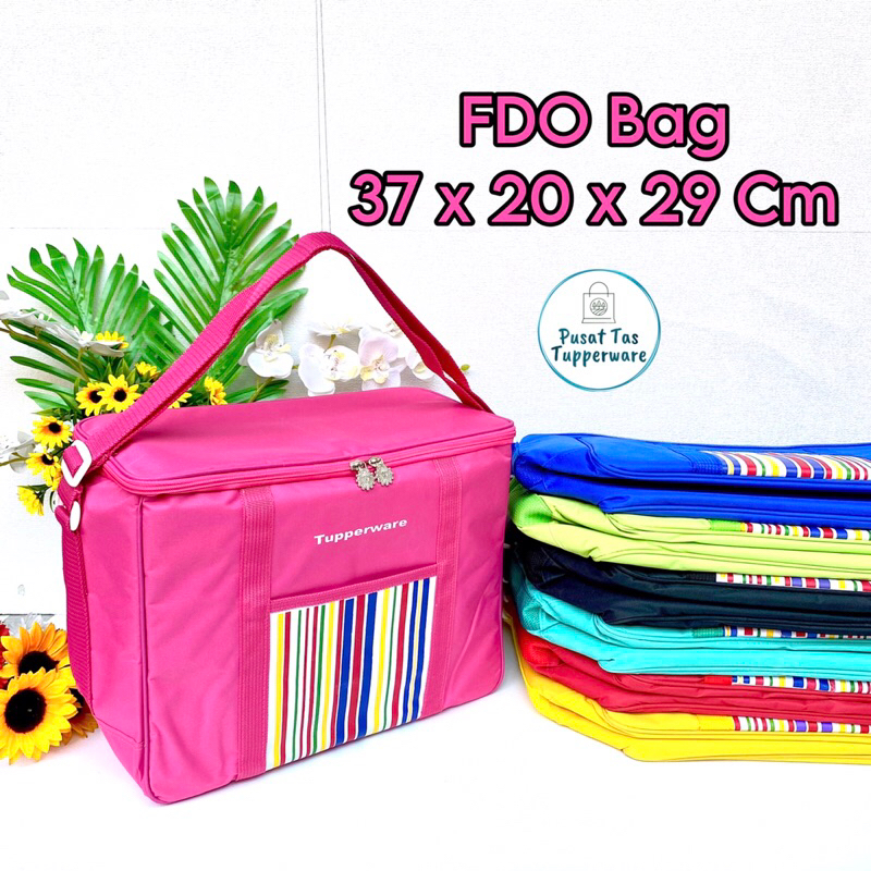Tas FDO Tupperware/Tas Travel Tupperware (Zipper Bunga Es)