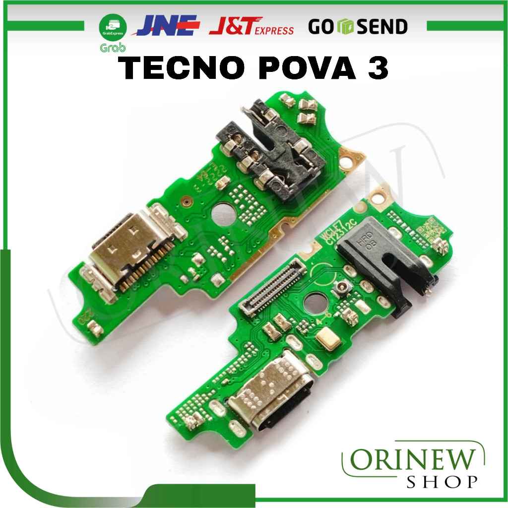 Pcb Board Usb Konektor Cas Tecno Pova 3 Connector Charger Papan Mic