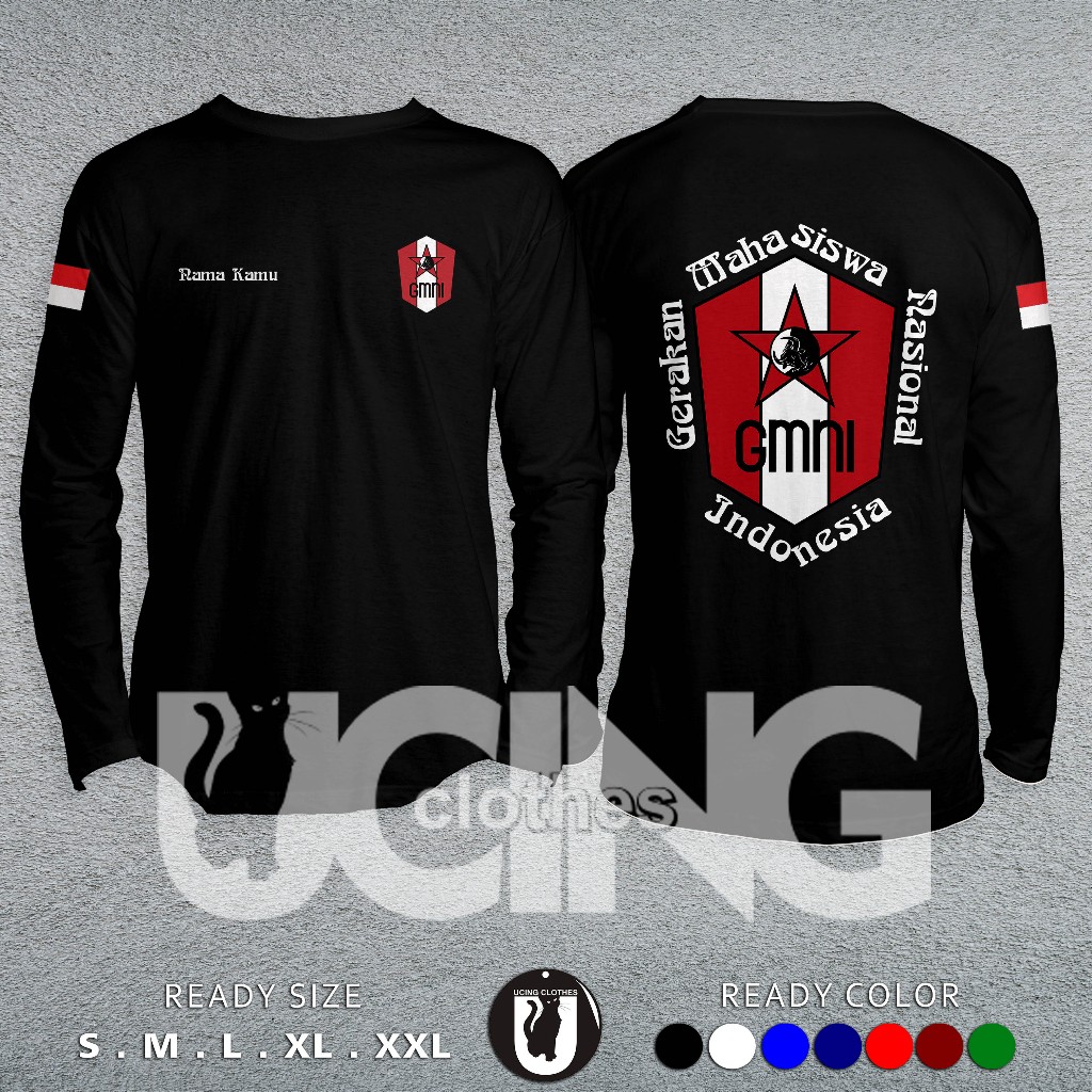 Kaos Baju GMNI Gratis Nama Kamu Lengan Panjang Kaos Distro