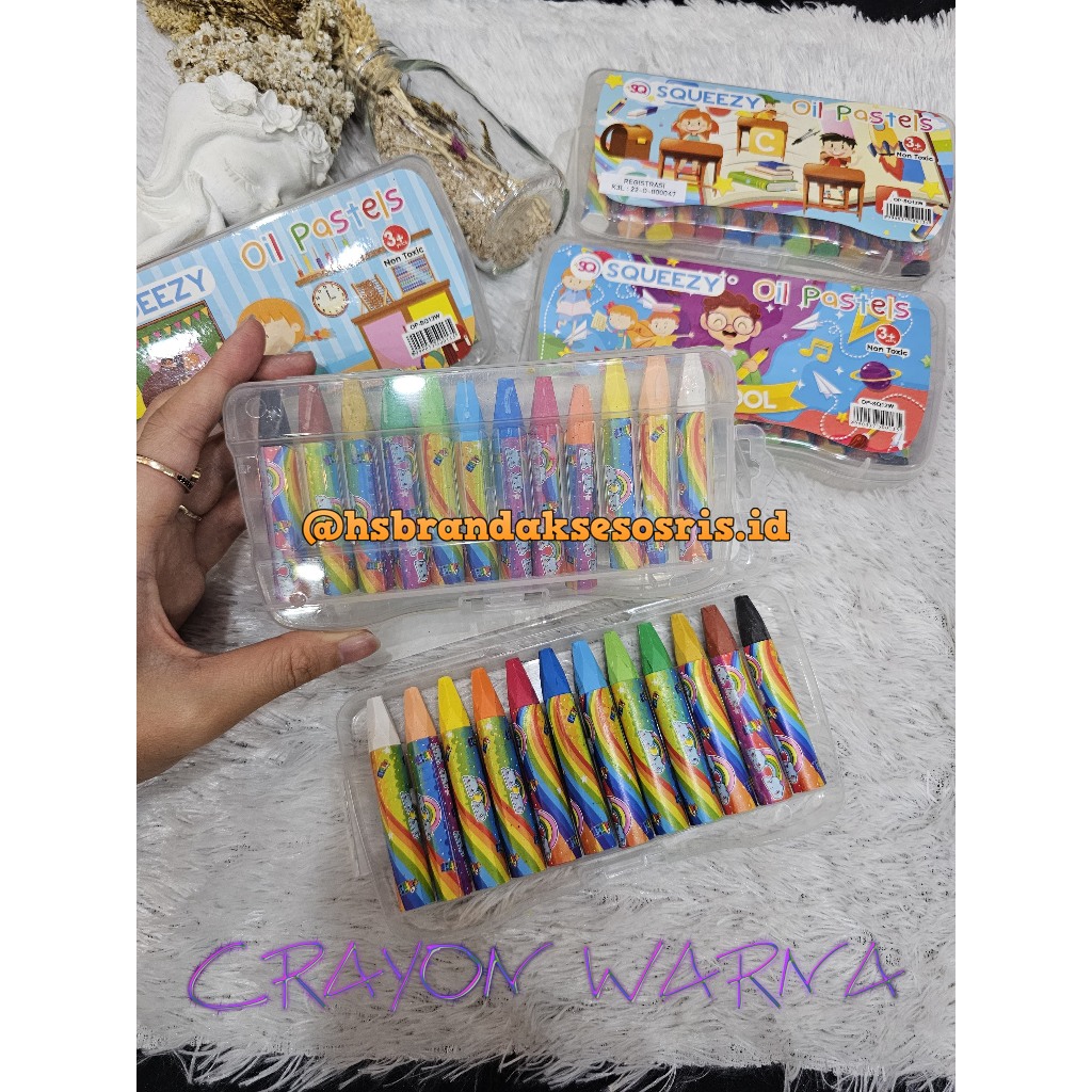 

CRAYON OIL PASTEL NON TOXIC / CRAYON SQUEEZY / KRAYON PENSIL CAT MINYAK / CRAYON FANCY PASTEL / CRAYON OIL / SQZ5322