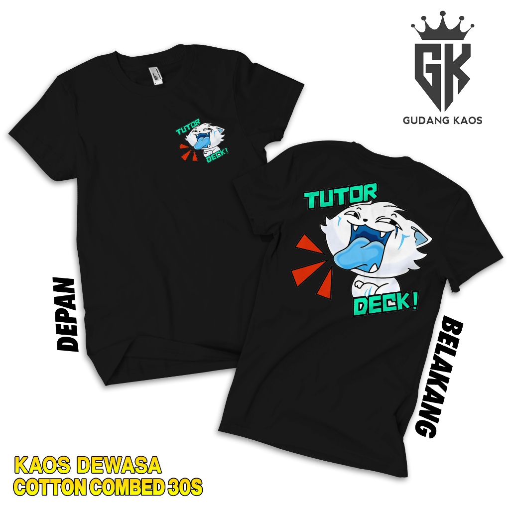 Gudang Kaos Emote ML Tutor Deck - Baju Mobile Legend - Baju ML - Kaos ML - Kaos Distro Pria Cotton C