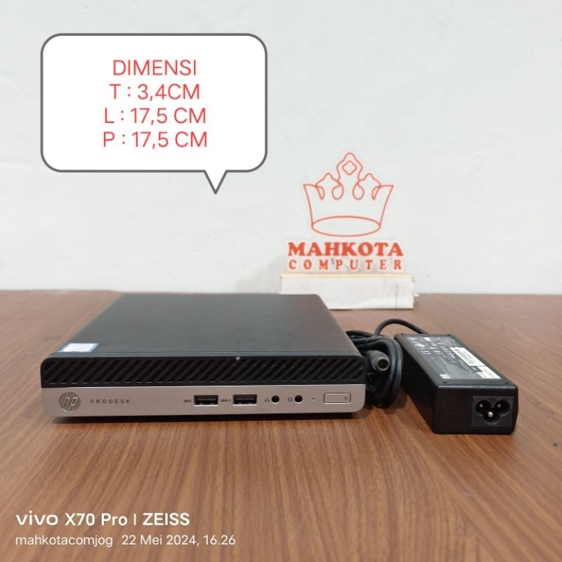 Pc HP ProDesk 400 G4 Mini Pc core i3 8100