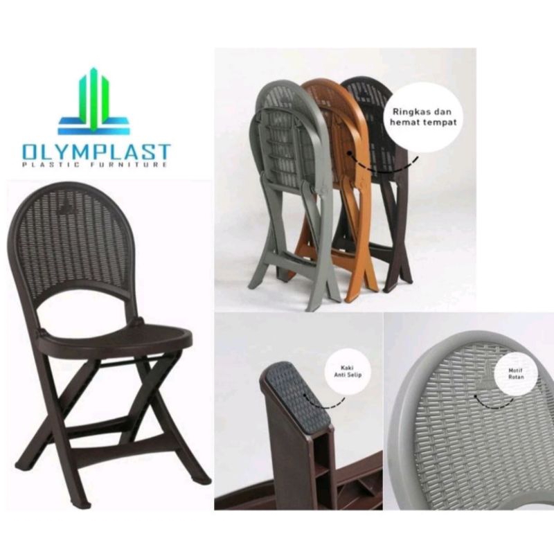 Kursi Lipat Rotan Plastik Kursi Plastik Lipat Olymplast