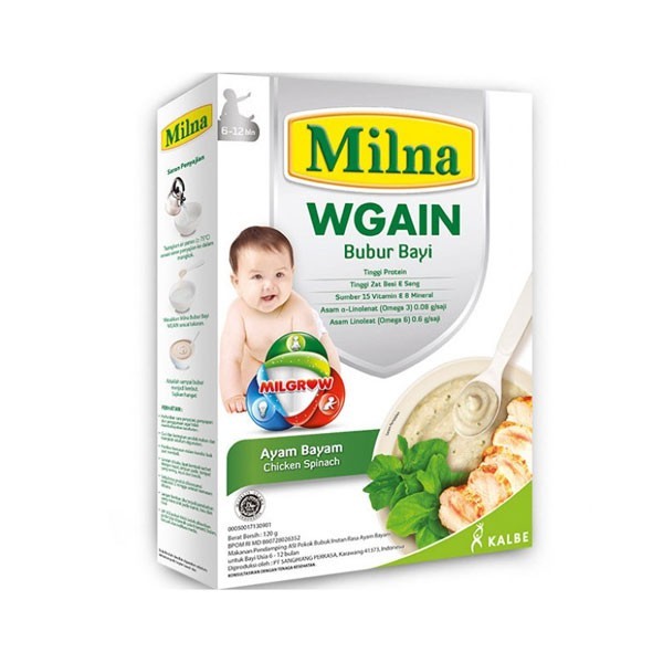 MILNA WGAIN 6-12 BULAN AYAM BAYAM 120GR