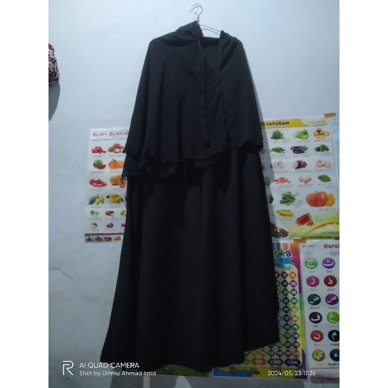 PL (Preloved) like new Jilbab Safar purdah 2 layer ,