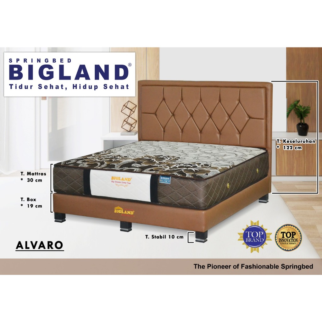 Bigland Springbed Alvaro - Kasur Saja - Matras Big Land Free Ongkir Bandar Lampung