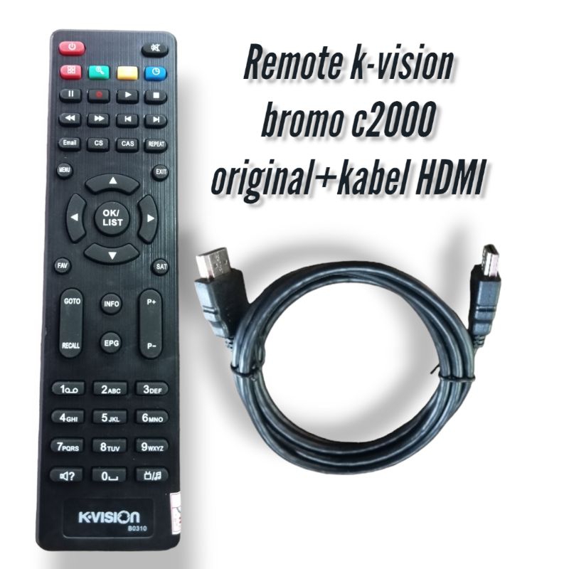 remote remot kvision bromo c2000 original plus kabel hdmi 1,5 meter