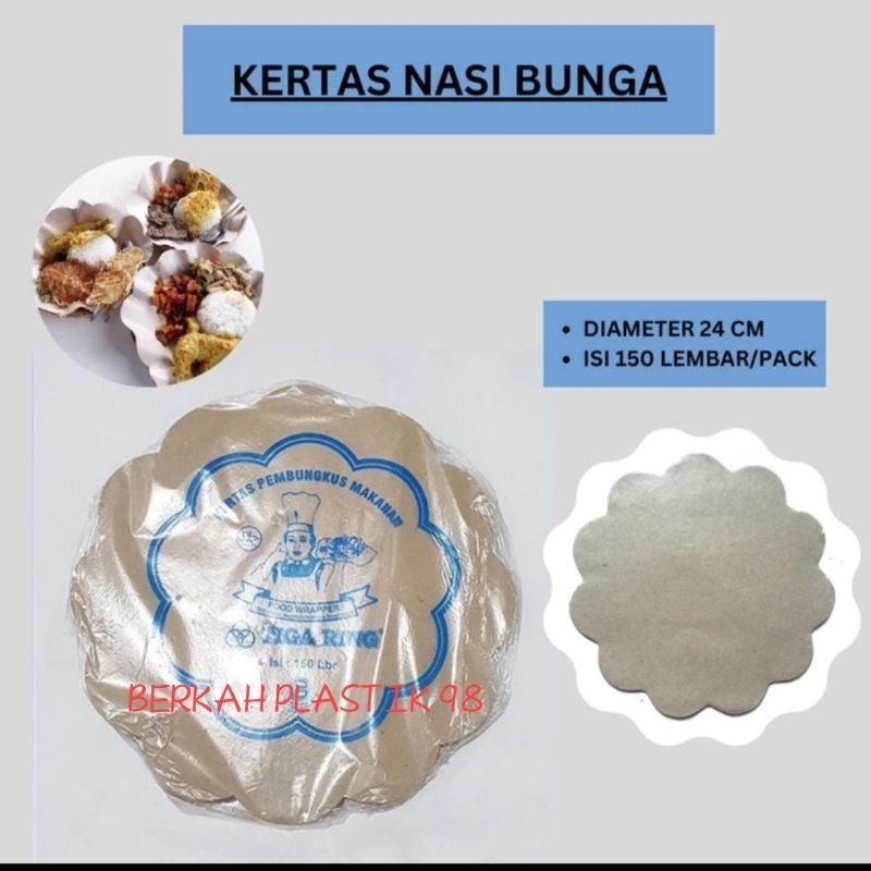 Kertas Bungkus, Kertas Bungkus makanan, kertas bulat, kertas bunga