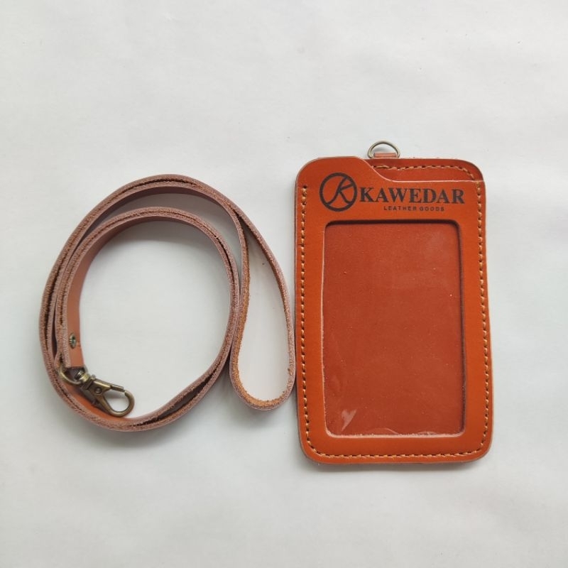 

Gantungan ID card kulit asli / name tag kulit asli / id card holder kulit/ gantungan id card