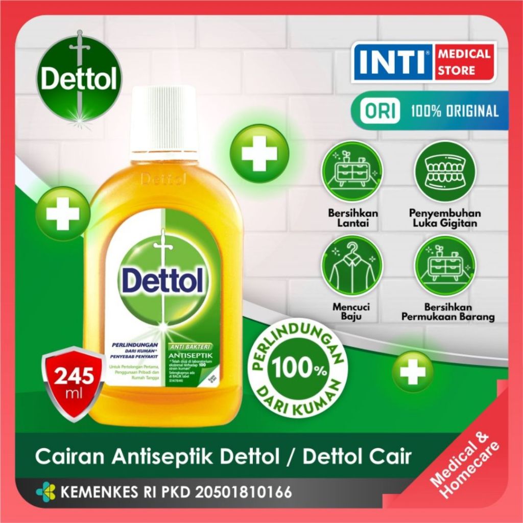 DETTOL Antiseptik Dettol / Cairan Antiseptik Dettol / Dettol Cair - 245 ml