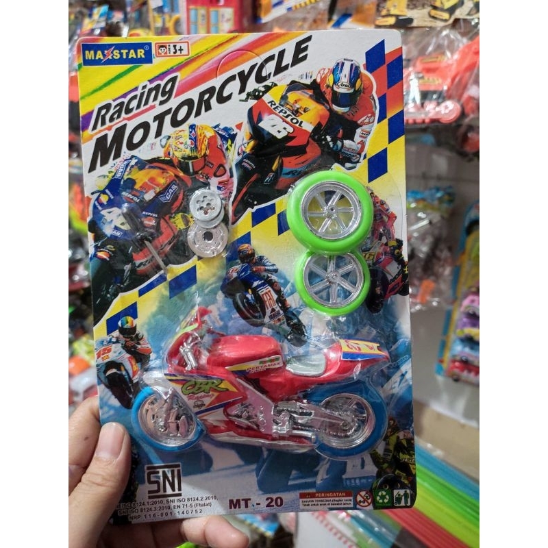 mainan motor/ racing motorcycle / motor lengkap dengan obeng / motor mainan