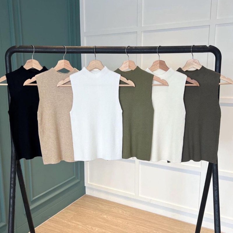 INNER KNIT | Inner tanpa Lengan | Dalaman Rajut Wanita