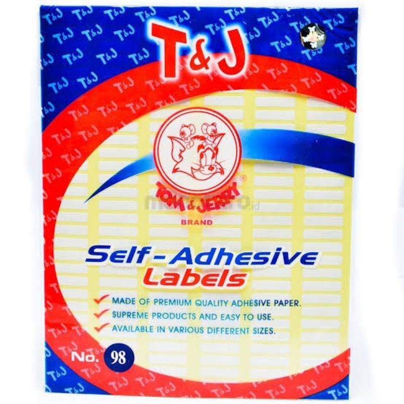 

Label Putih Tom & Jerry No 98 (1 pak / 25 pcs)
