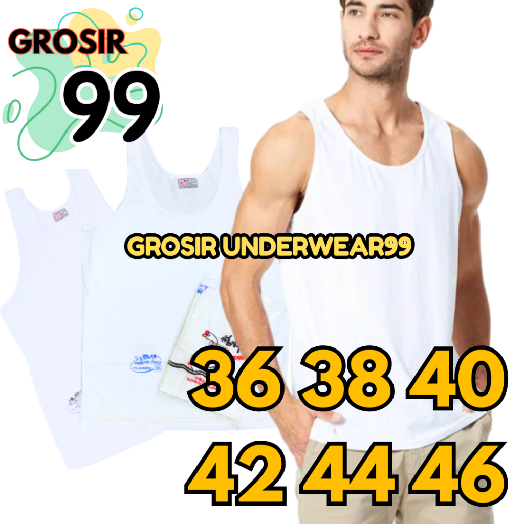 KAOS DALAM SINGLET PRIA COWOK PUTIH Dunia Swan SMB GROSIR99