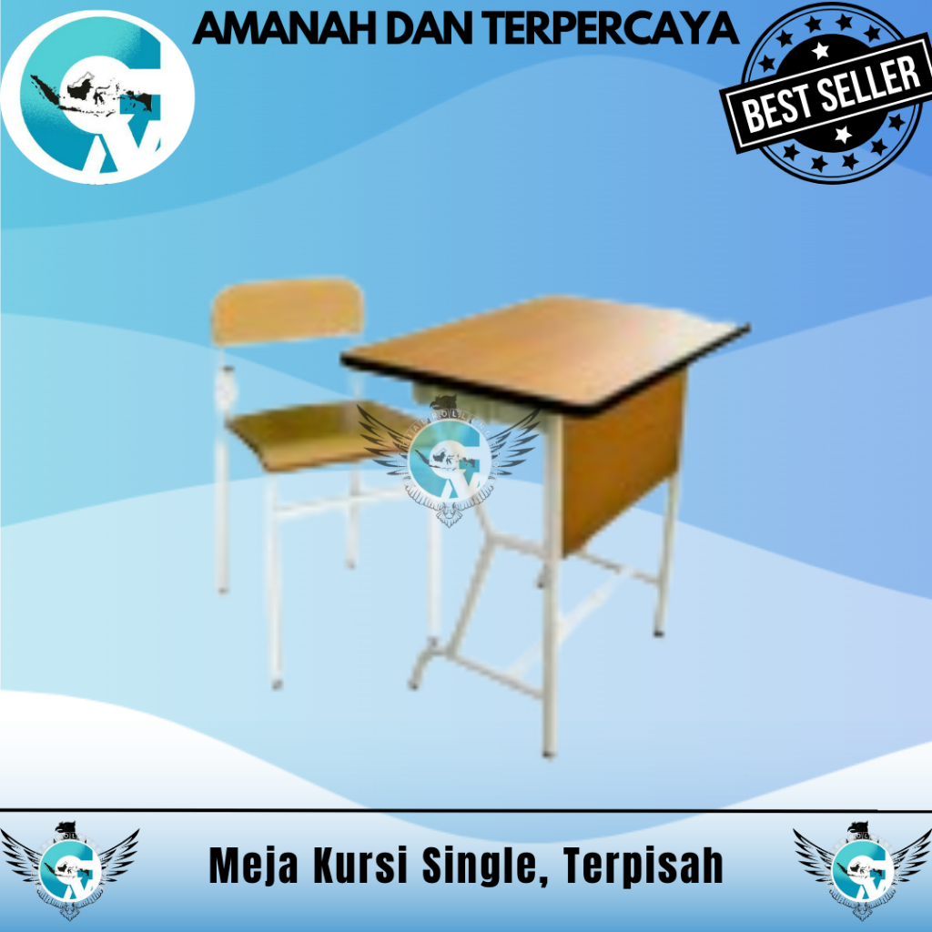RSO - Meja Kursi Single Terpisah MKST-11 Belajar dan Bekerja knockdown