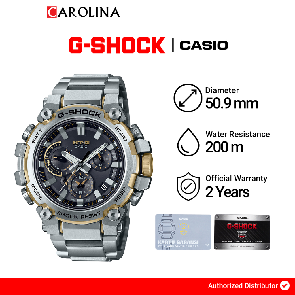 Jam Tangan Casio G-Shock Mudman MTG-B3000D-1A9 MTG-B300 Series Black Dial Solid Band
