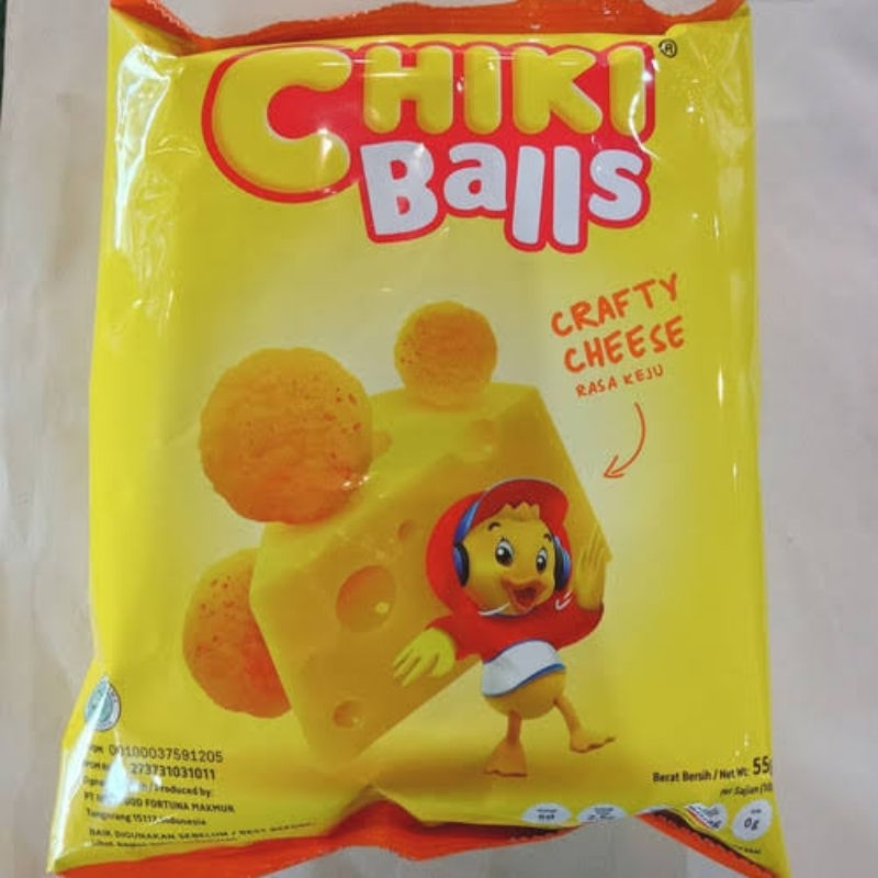 

Chiki balls makanan ringan Crafty cheese 55gr