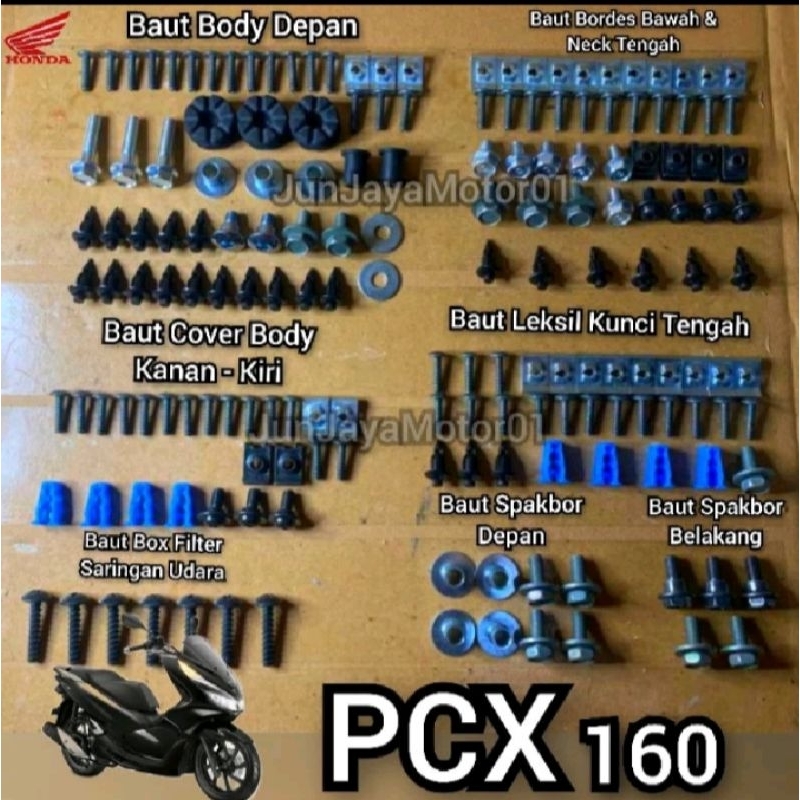 Baut Lengkap Full Set Body Honda PCX 160