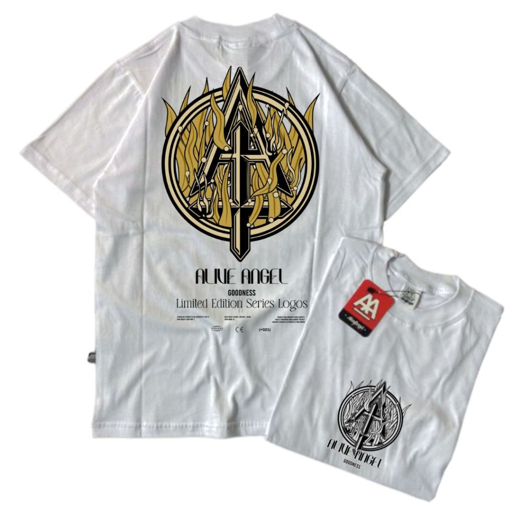 T-shirt Distro Sea Logo Brown Kaos Distro Pria & Wanita Kaos Putih Streetwear Baju Cowok Kaos Simple