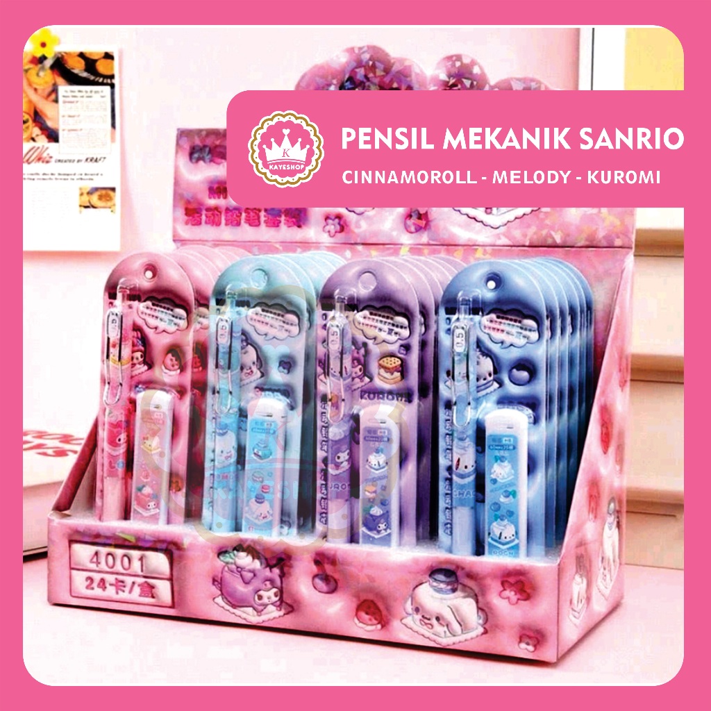 

Pensil Mekanik Sanrio Dapat Refill 1 Box Isi 0.5 mm | Mechanical Pencil Cetek Anak Sekolah Kantor