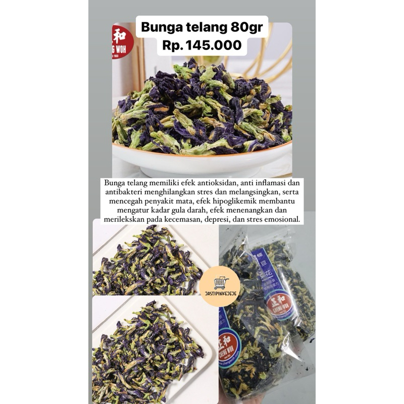 

bungaa tellang kering 80gr (PO) Pengiriman 8 agustus