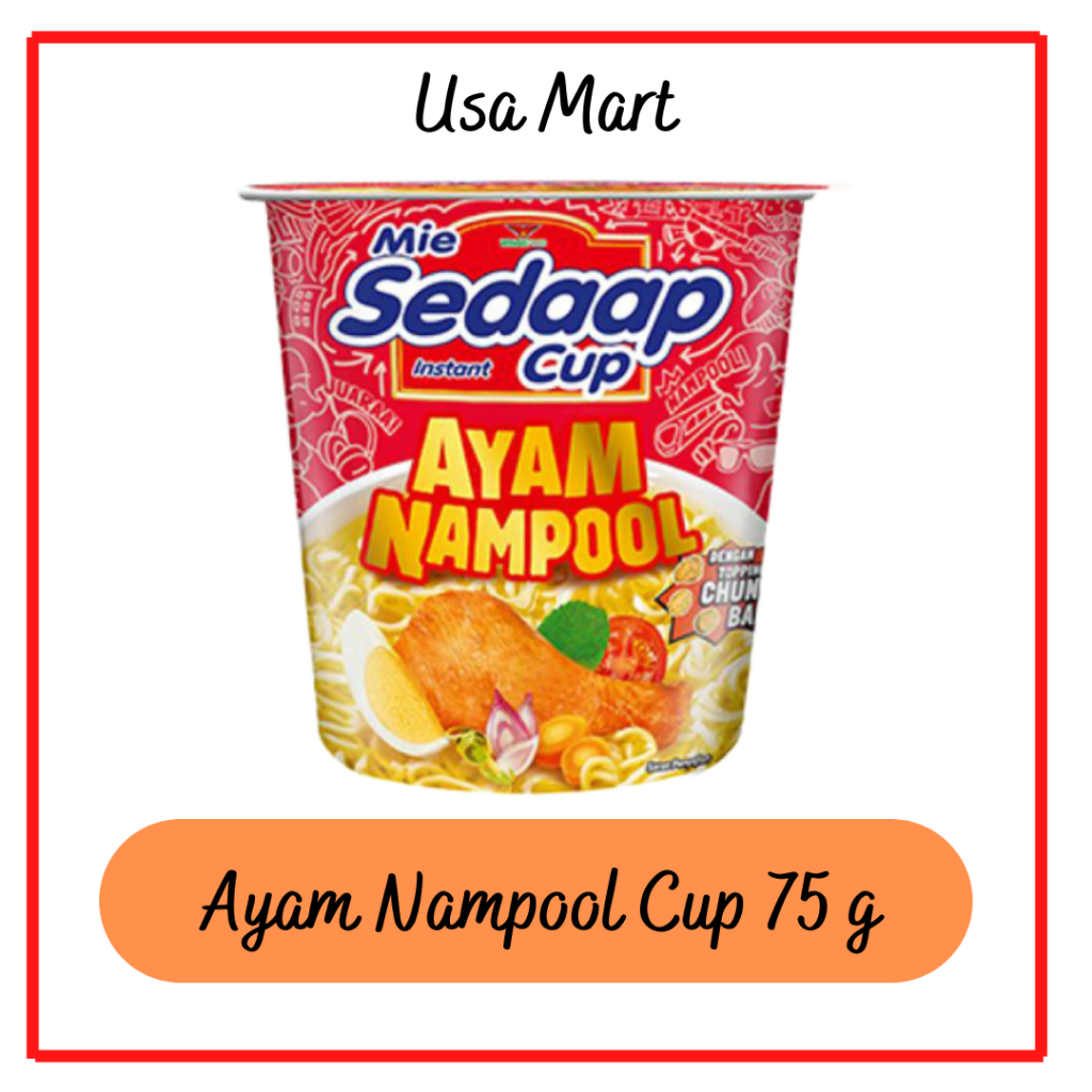 

Sedaap Mi Instan Ayam Nampool Cup 75 gram / Mie Instant Cup