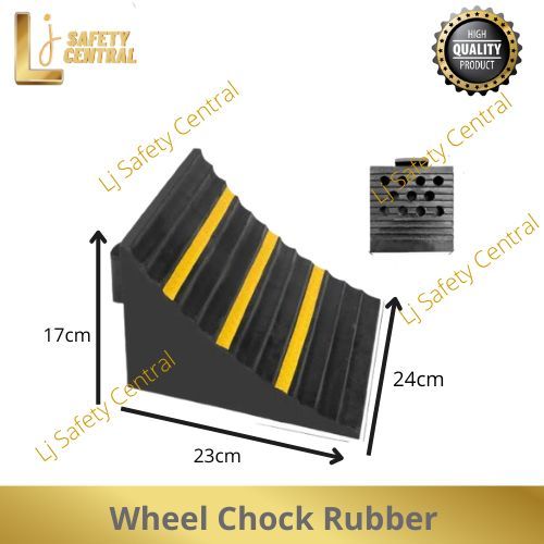 Wheel Chock Rubber Besar Mobil Container Truk / Ganjalan Ban Karet