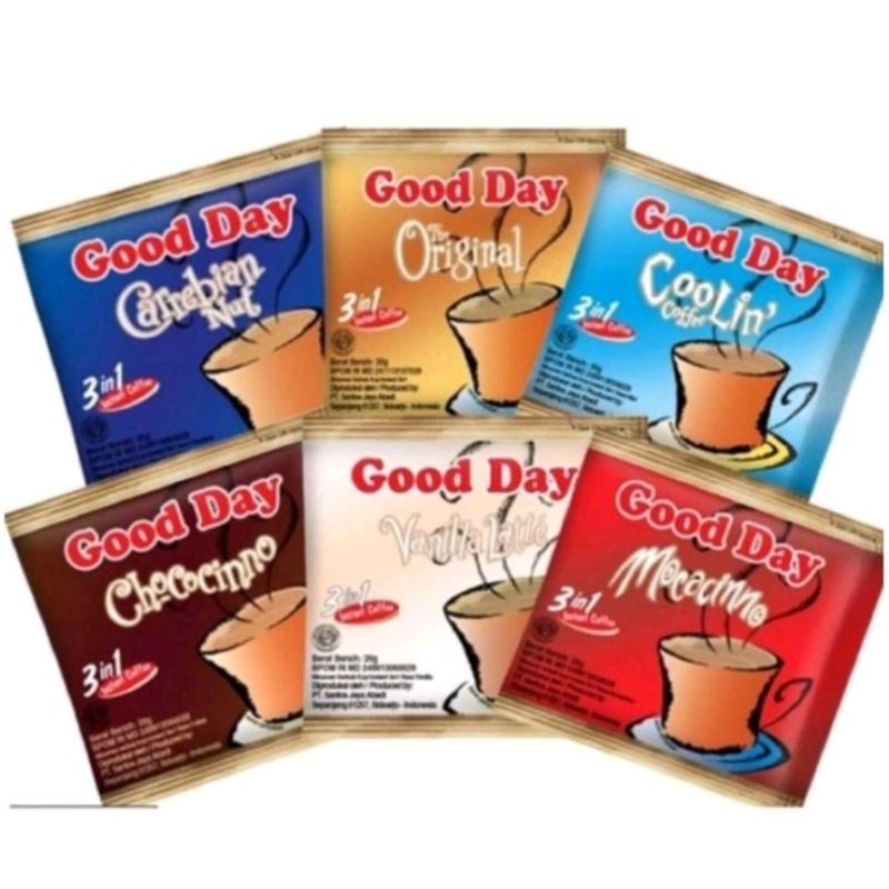 

Kopi Good Day All Varian 1 Renceng Isi 10 Saset