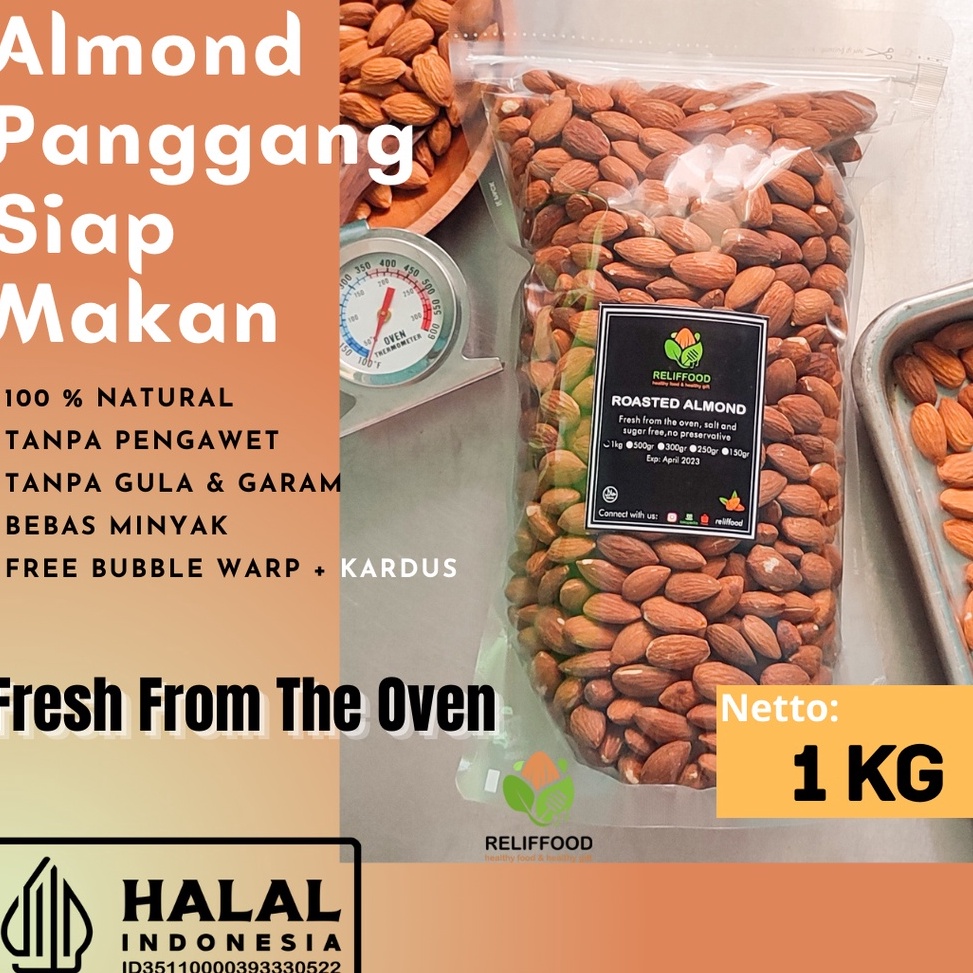 

KODE PRODUK GK8jk4665 ROASTED ALMOND 1 KG KACANG ALMOND PANGGANG KUPAS
