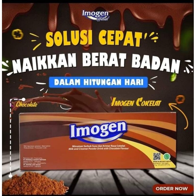 

IMOGEN COKLAT ISI 30 SASET 1 BOX EX 2025 UNTUK MENAIKKAN BERAT BADAN